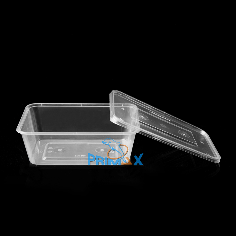 750ML Clear Rectangular Container